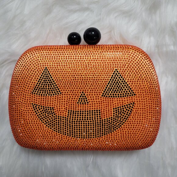 Handbags - Bling Pumpkin Clutch Bag